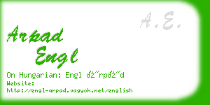 arpad engl business card
